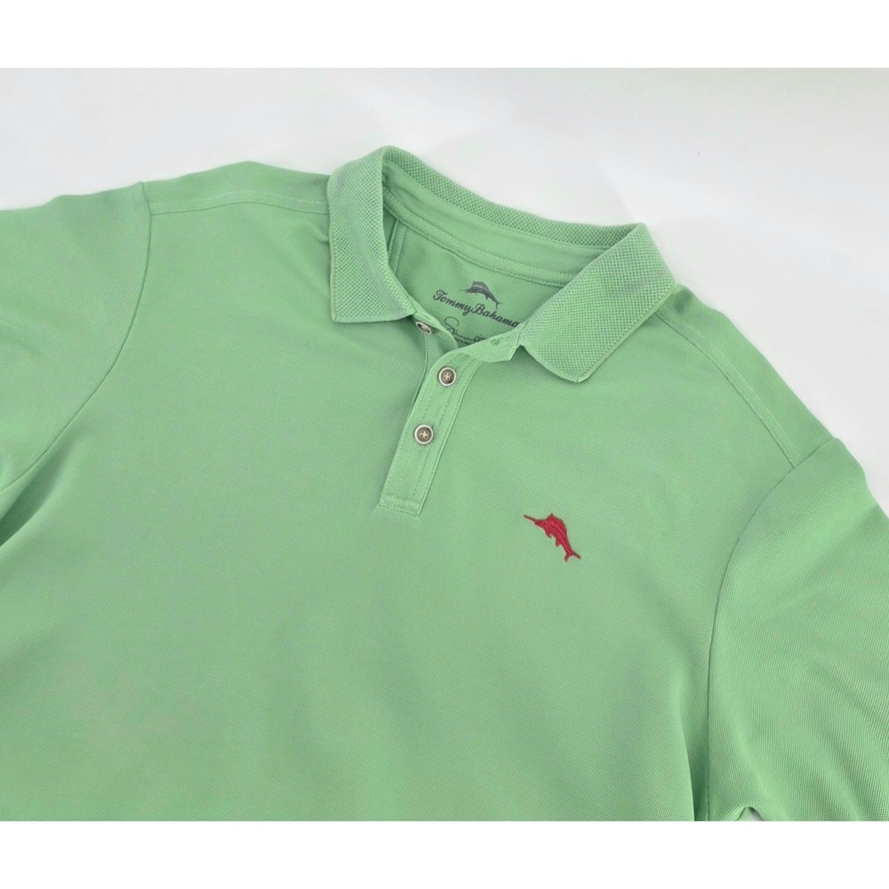 Tommy Bahama Emfiedler Polo Shirt Island Mens Size Medium Green Short Sleeve